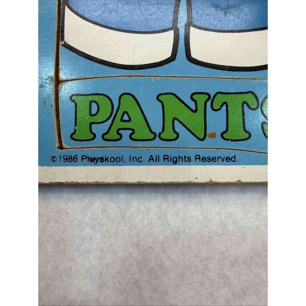 Vintage 1986 Playskool My Clothes‎ Wooden Inlay Puzzle 8 Pieces 186-11 USA Made